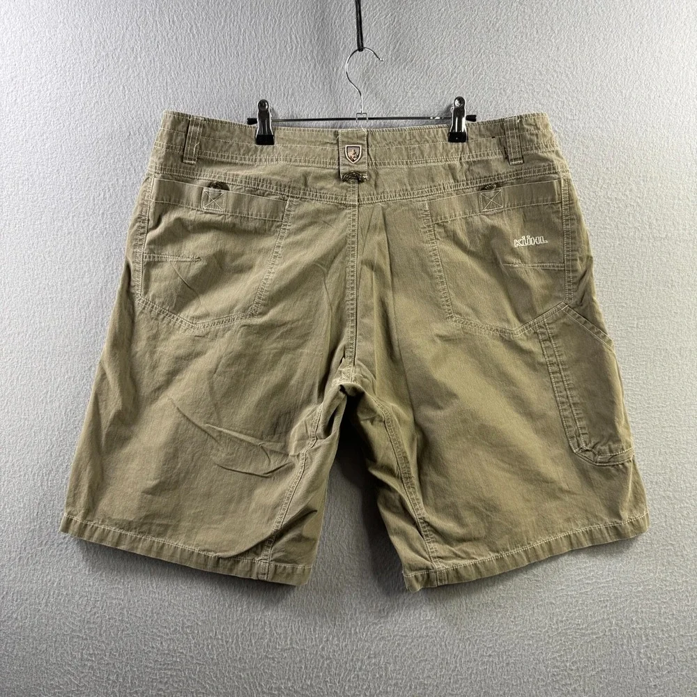 Kuhl Shorts Mens 40 Beige Cargo Cotton Nylon Blend Outdoor Work Hiking Camping - Picture 6 of 16